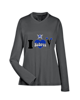 Sumner Cheerleading Cheer I Heart Cheer - Womens Performance Longsleeve