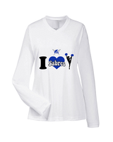 Sumner Cheerleading Cheer I Heart Cheer - Womens Performance Longsleeve