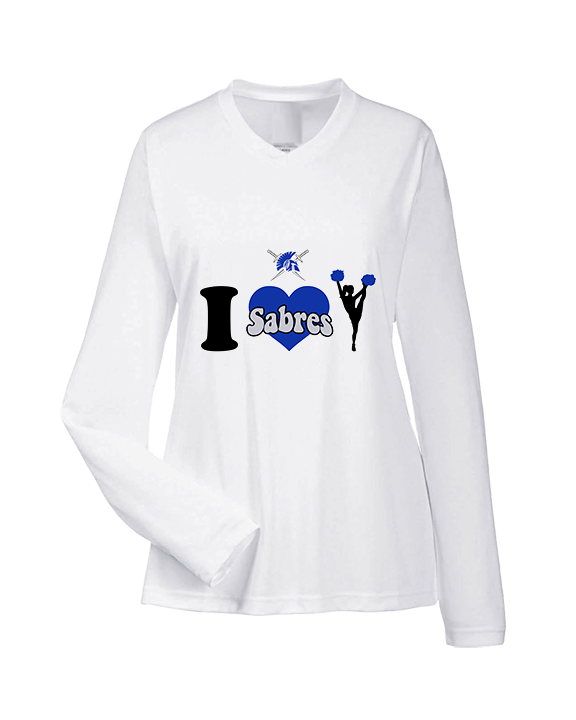 Sumner Cheerleading Cheer I Heart Cheer - Womens Performance Longsleeve
