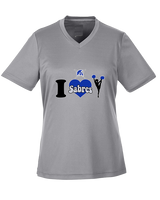 Sumner Cheerleading Cheer I Heart Cheer - Womens Performance Shirt