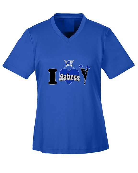 Sumner Cheerleading Cheer I Heart Cheer - Womens Performance Shirt