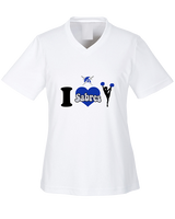 Sumner Cheerleading Cheer I Heart Cheer - Womens Performance Shirt