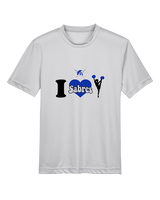Sumner Cheerleading Cheer I Heart Cheer - Youth Performance Shirt