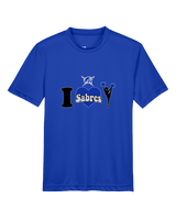 Sumner Cheerleading Cheer I Heart Cheer - Youth Performance Shirt