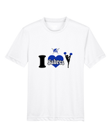 Sumner Cheerleading Cheer I Heart Cheer - Youth Performance Shirt