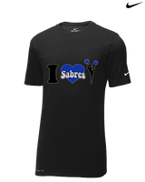 Sumner Cheerleading Cheer I Heart Cheer 2 - Mens Nike Cotton Poly Tee