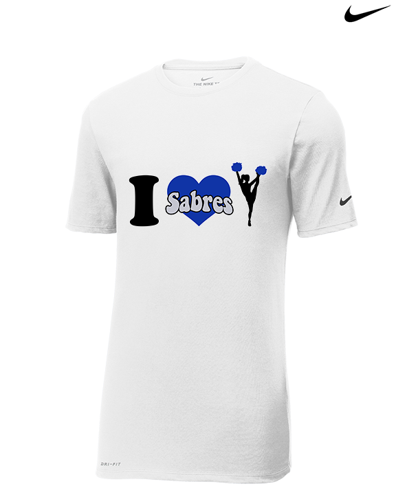 Sumner Cheerleading Cheer I Heart Cheer 2 - Mens Nike Cotton Poly Tee