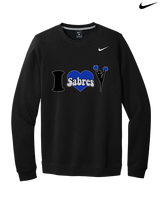 Sumner Cheerleading Cheer I Heart Cheer 2 - Mens Nike Crewneck
