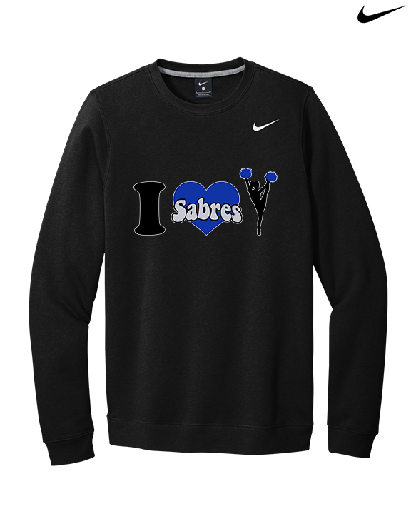 Sumner Cheerleading Cheer I Heart Cheer 2 - Mens Nike Crewneck