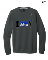 Sumner Cheerleading Cheer I Heart Cheer 2 - Mens Nike Crewneck