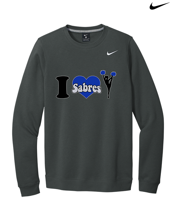 Sumner Cheerleading Cheer I Heart Cheer 2 - Mens Nike Crewneck