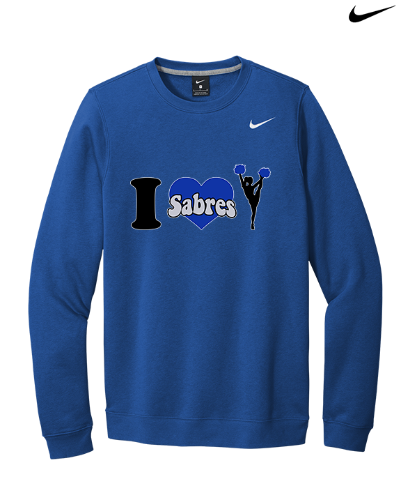 Sumner Cheerleading Cheer I Heart Cheer 2 - Mens Nike Crewneck