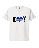 Sumner Cheerleading Cheer I Heart Cheer 2 - Mens Select Cotton T-Shirt