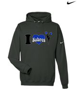Sumner Cheerleading Cheer I Heart Cheer 2 - Nike Club Fleece Hoodie