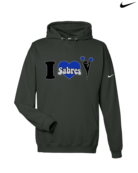 Sumner Cheerleading Cheer I Heart Cheer 2 - Nike Club Fleece Hoodie