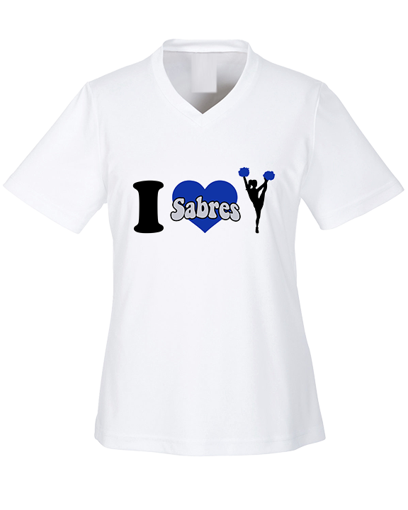 Sumner Cheerleading Cheer I Heart Cheer 2 - Womens Performance Shirt