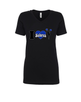 Sumner Cheerleading Cheer I Heart Cheer 2 - Womens Vneck