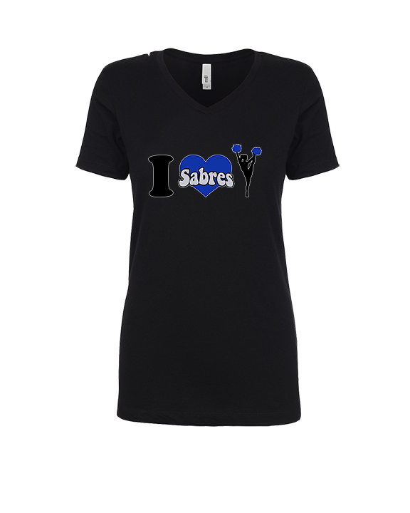 Sumner Cheerleading Cheer I Heart Cheer 2 - Womens Vneck