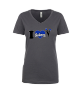 Sumner Cheerleading Cheer I Heart Cheer 2 - Womens Vneck