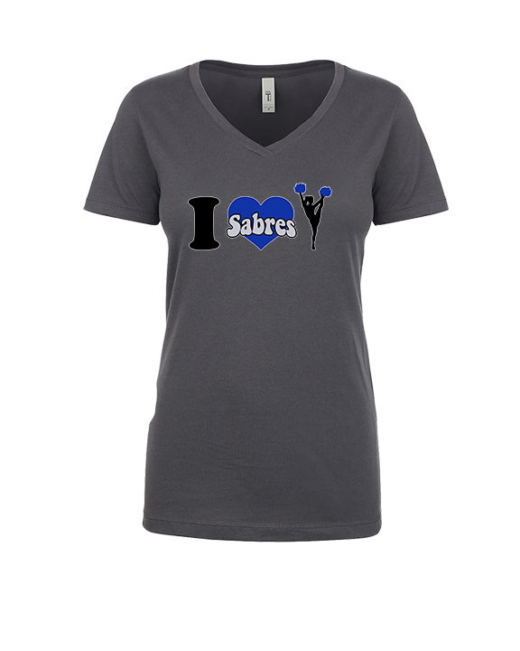 Sumner Cheerleading Cheer I Heart Cheer 2 - Womens Vneck
