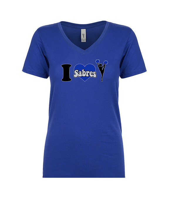 Sumner Cheerleading Cheer I Heart Cheer 2 - Womens Vneck