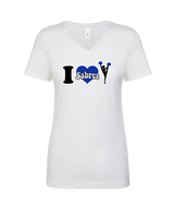 Sumner Cheerleading Cheer I Heart Cheer 2 - Womens Vneck