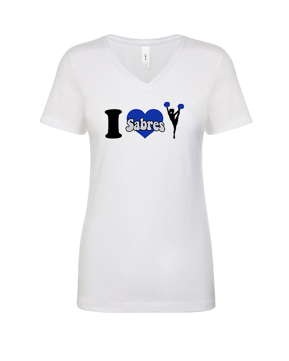 Sumner Cheerleading Cheer I Heart Cheer 2 - Womens Vneck
