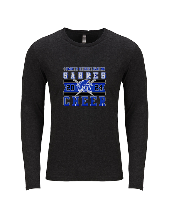 Sumner Cheerleading Cheer Stamp 24 - Tri-Blend Long Sleeve