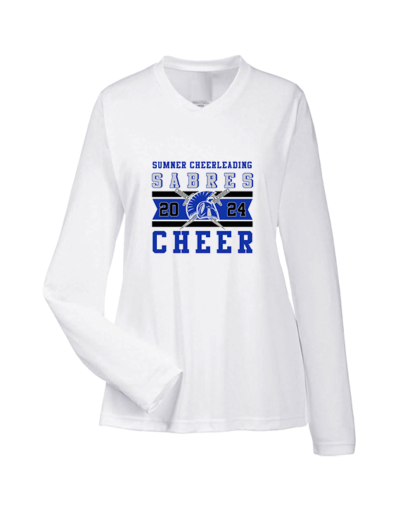 Sumner Cheerleading Cheer Stamp 24 - Womens Performance Longsleeve