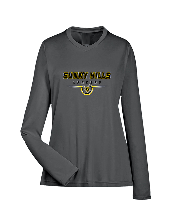Sunny Hills HS Football Design - Womens Performance Longsleeve