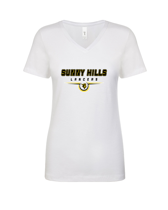 Sunny Hills HS Football Design - Womens V-Neck