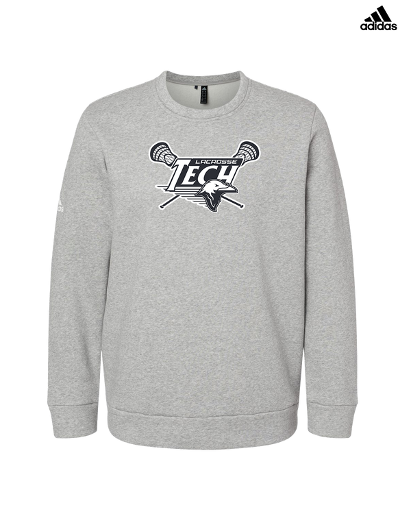 Sussex Technical HS Boys Lacrosse Logo - Adidas Fleece Crewneck Sweatshirt