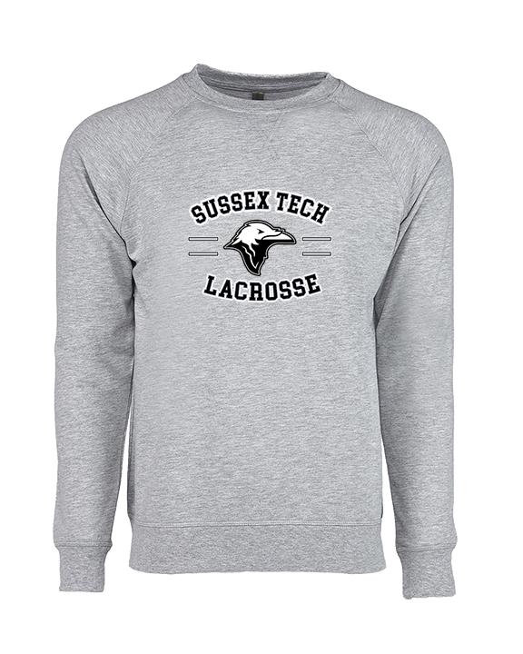 Sussex Technical HS Boys Lacrosse Curve - Crewneck Sweatshirt
