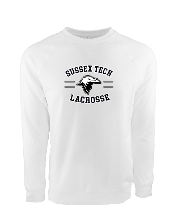 Sussex Technical HS Boys Lacrosse Curve - Crewneck Sweatshirt