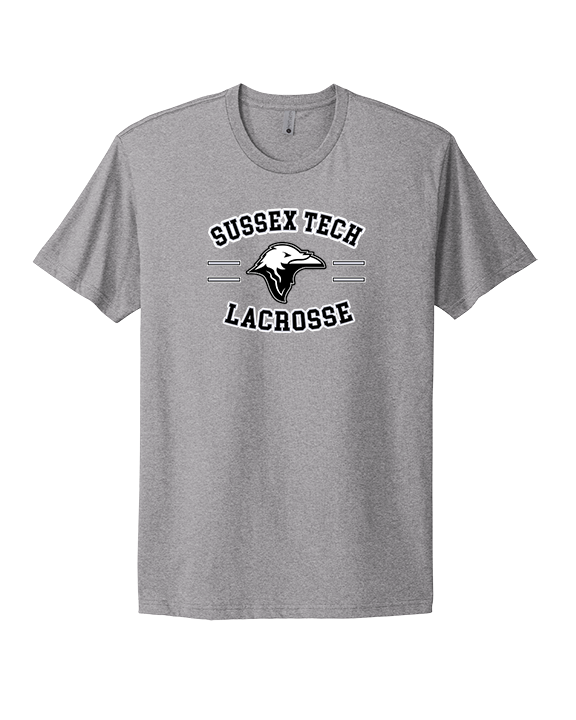 Sussex Technical HS Boys Lacrosse Curve - Mens Select Cotton T-Shirt