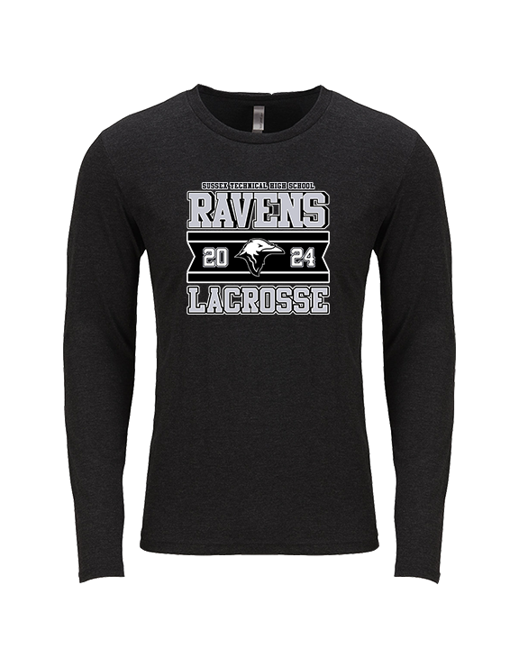 Sussex Technical HS Boys Lacrosse Stamp - Tri-Blend Long Sleeve