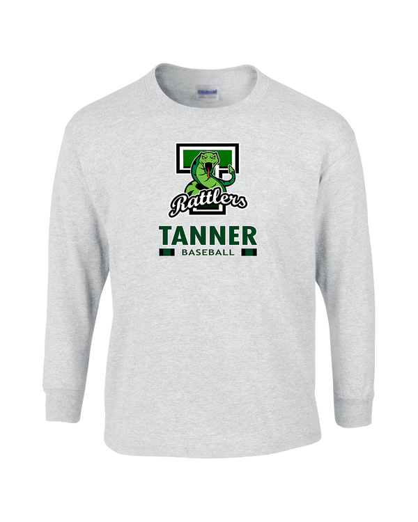 Tanner HS Baseball Stacked - Mens Basic Cotton Long Sleeve