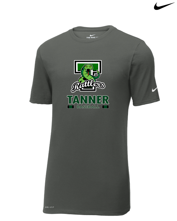 Tanner HS Baseball Stacked - Nike Cotton Poly Dri-Fit
