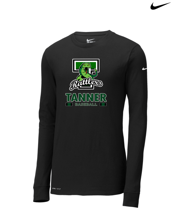 Tanner HS Baseball Stacked - Nike Dri-Fit Poly Long Sleeve