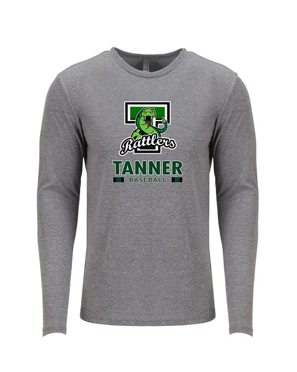 Tanner HS Baseball Stacked - Tri Blend Long Sleeve