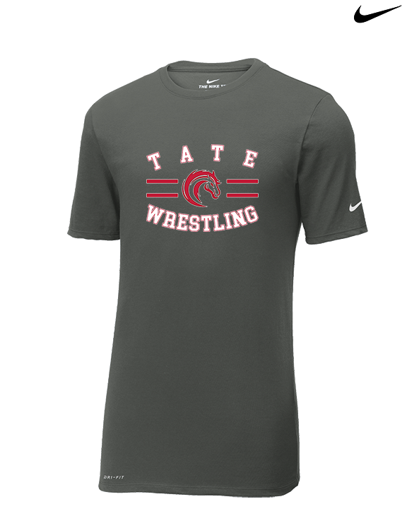 Tate HS Wrestling Curve - Mens Nike Cotton Poly Tee