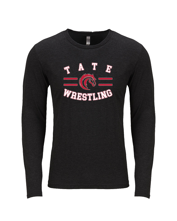 Tate HS Wrestling Curve - Tri-Blend Long Sleeve