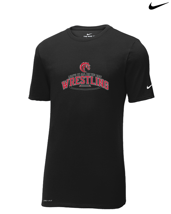 Tate HS Wrestling Leave It - Mens Nike Cotton Poly Tee
