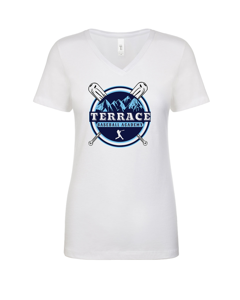 Terrace Baseball Academy Logo - Womens V-Neck