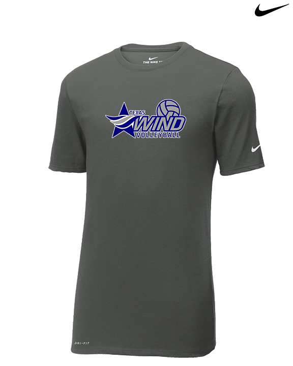Texas Wind Athletics Volleyball Logo 01 - Mens Nike Cotton Poly Tee