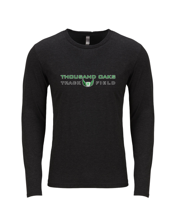 Thousand Oaks HS Track Logo - Tri Blend Long Sleeve