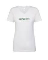 Thousand Oaks HS Track Logo - Womens V-Neck