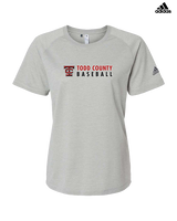 Todd County HS Baseball Basic - Womens Adidas Performance Shirt