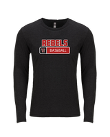 Todd County HS Baseball Pennant - Tri-Blend Long Sleeve