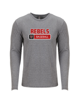 Todd County HS Baseball Pennant - Tri-Blend Long Sleeve
